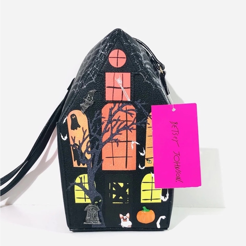 Betsey Johnson Scary Stories Glow In The Dark Haunted House Crossbody Bag